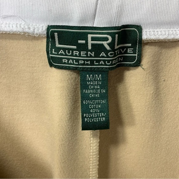 Lauren Active Ralph Lauren Beige Pull On Jogger Cargo Pants Straight Leg Sz M - Picture 6 of 13